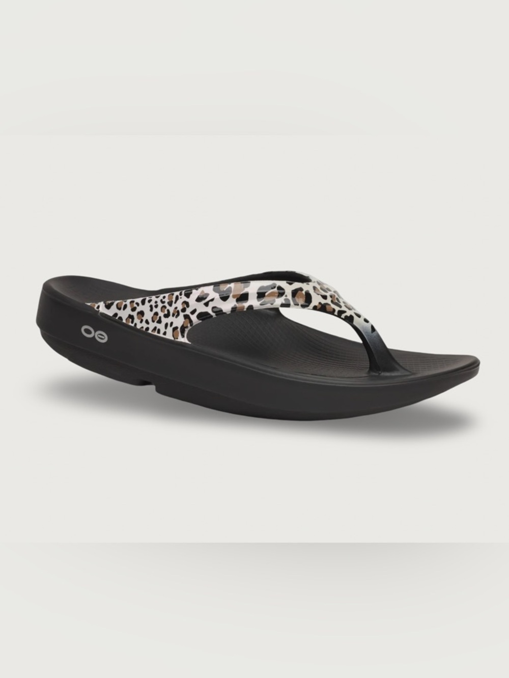 OOFOS |  OOlala Woman’s Limited Leopard Print flip flops